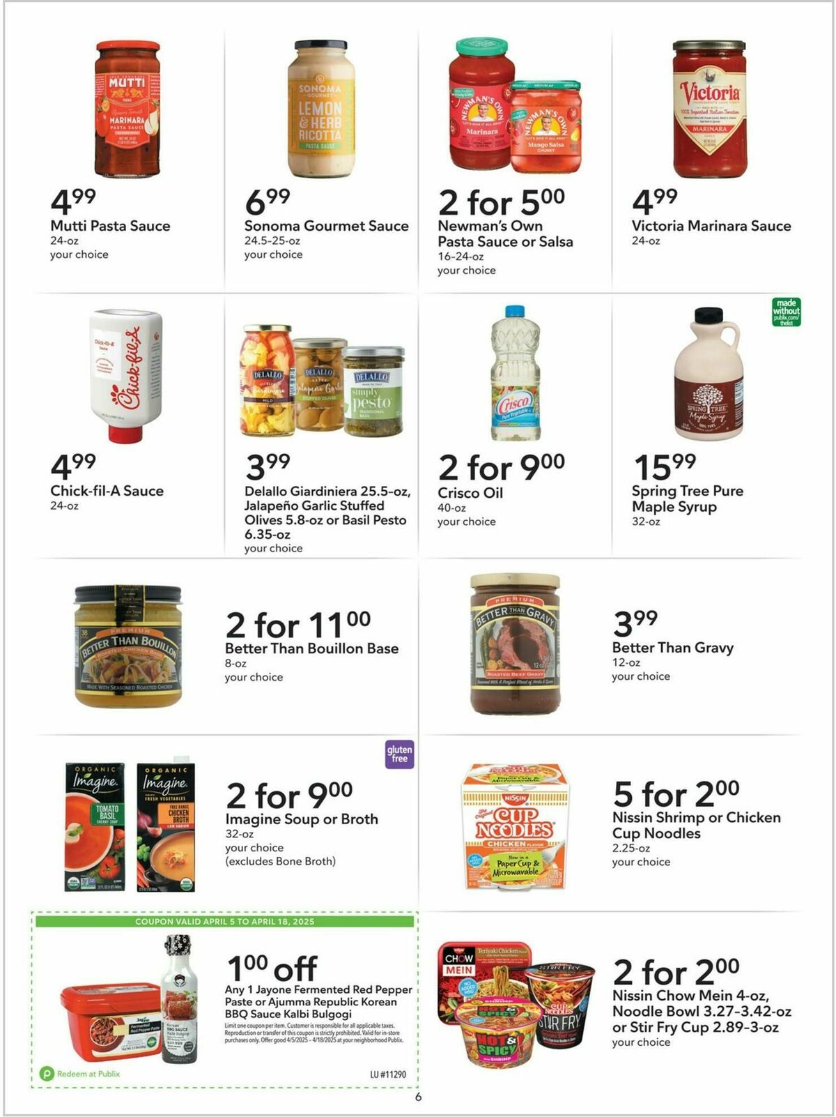 Publix Extra Savings Weekly Ad from April 5