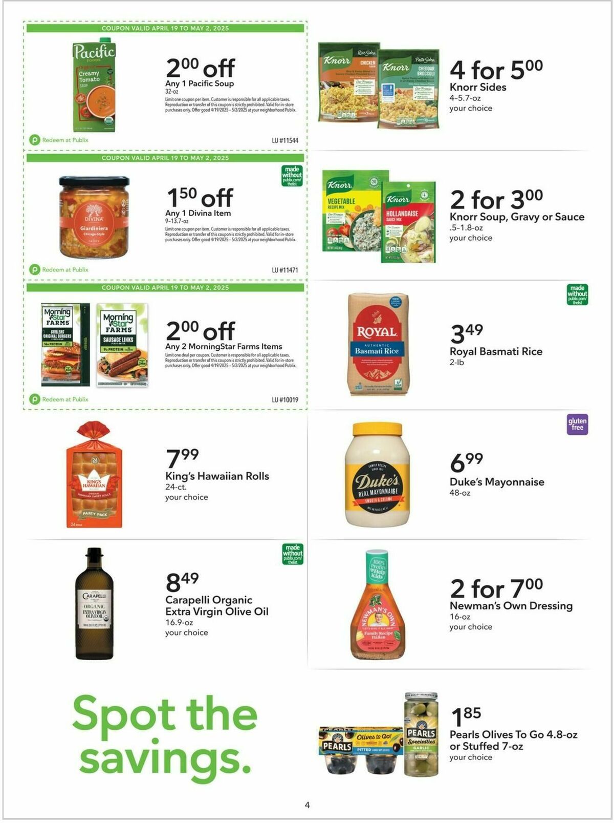Publix Extra Savings Weekly Ad from April 19