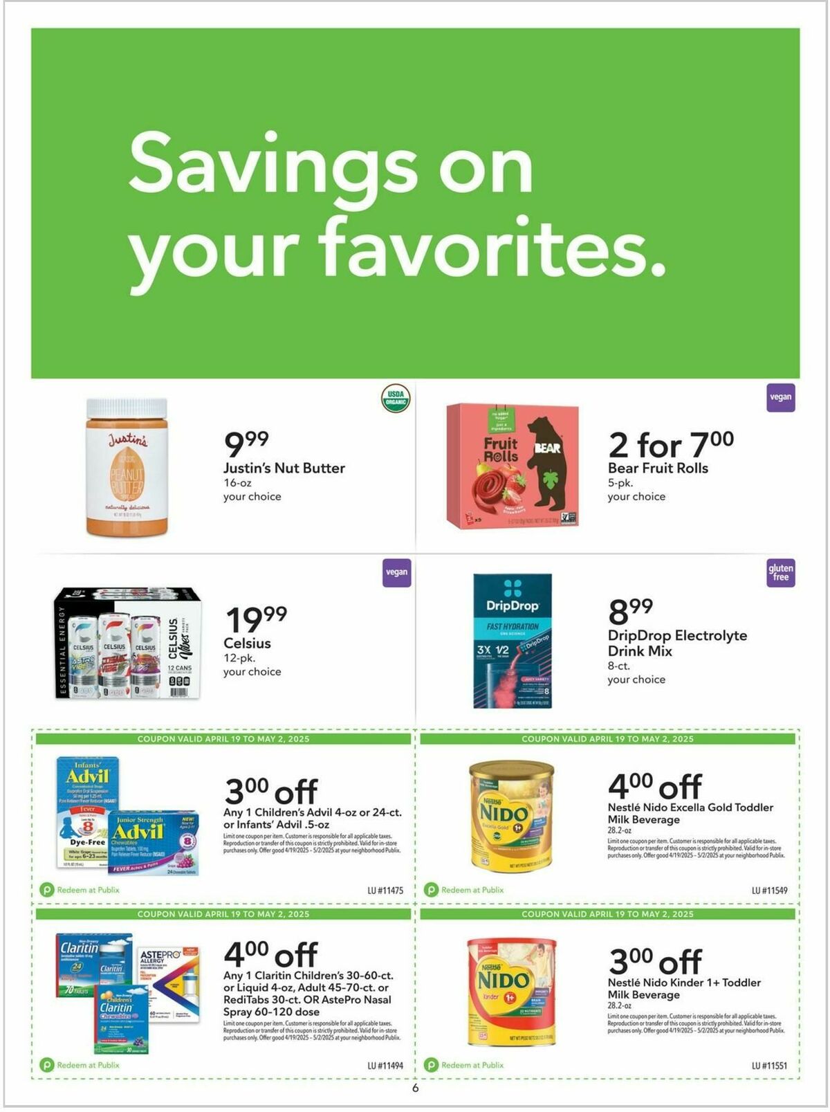 Publix Extra Savings Weekly Ad from April 19