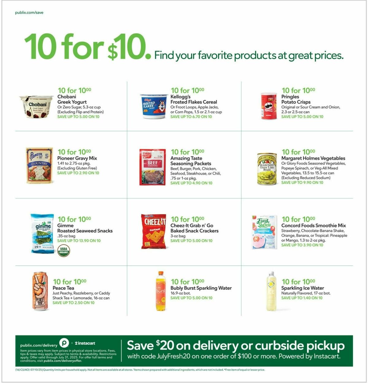 Publix Weekly Ad from July 9