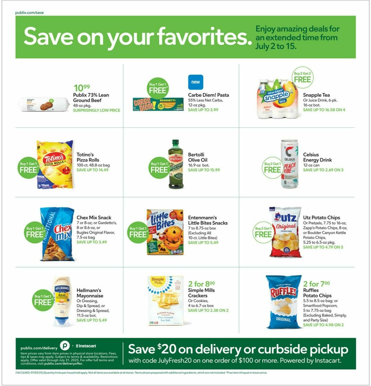 Publix Weekly Ad from July 9