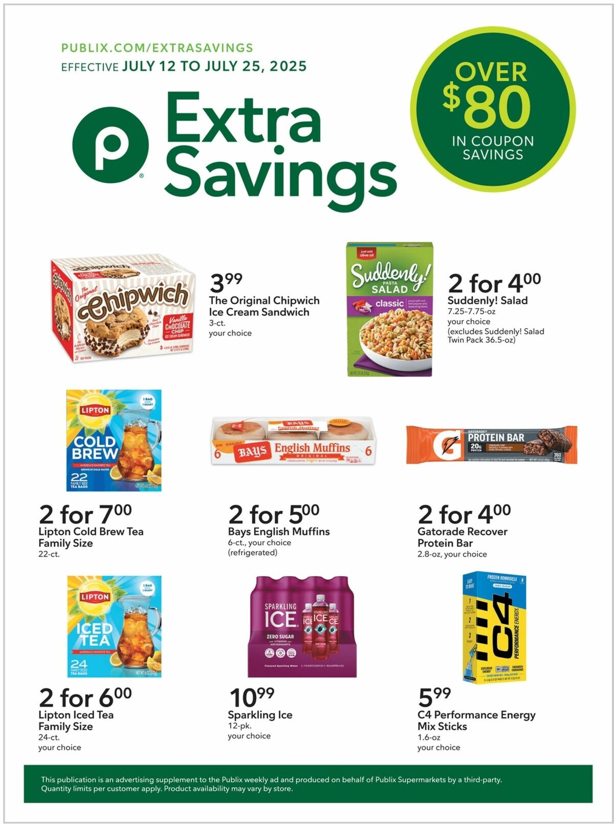Publix Extra Savings Weekly Ad from July 12