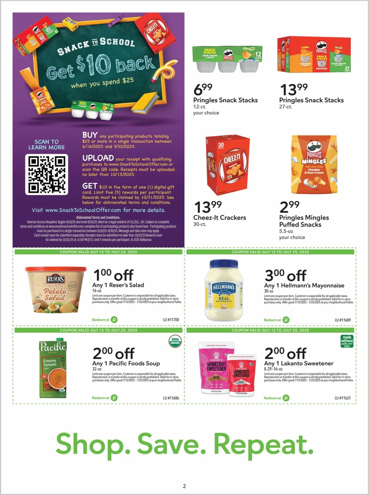 Publix Extra Savings Weekly Ad from July 12