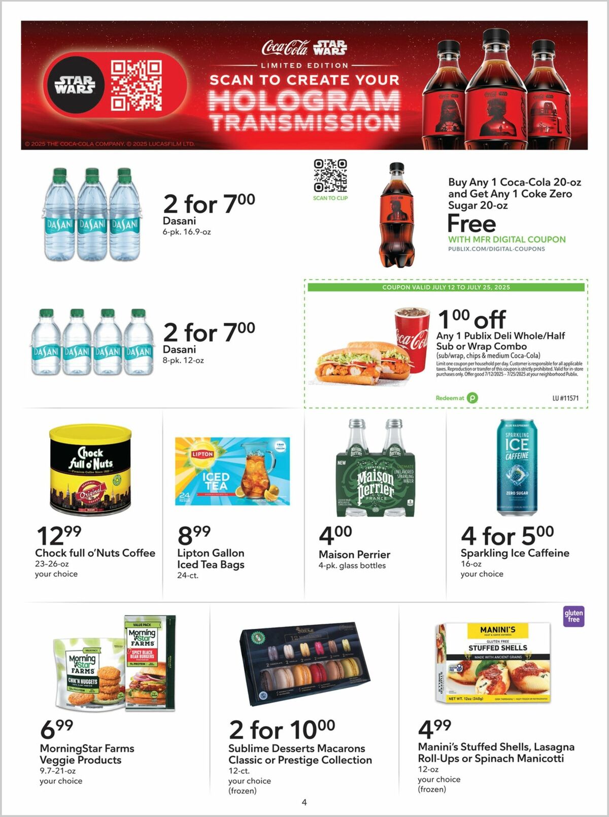 Publix Extra Savings Weekly Ad from July 12