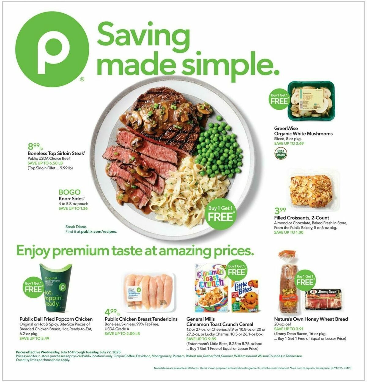 Publix Weekly Ad from July 16