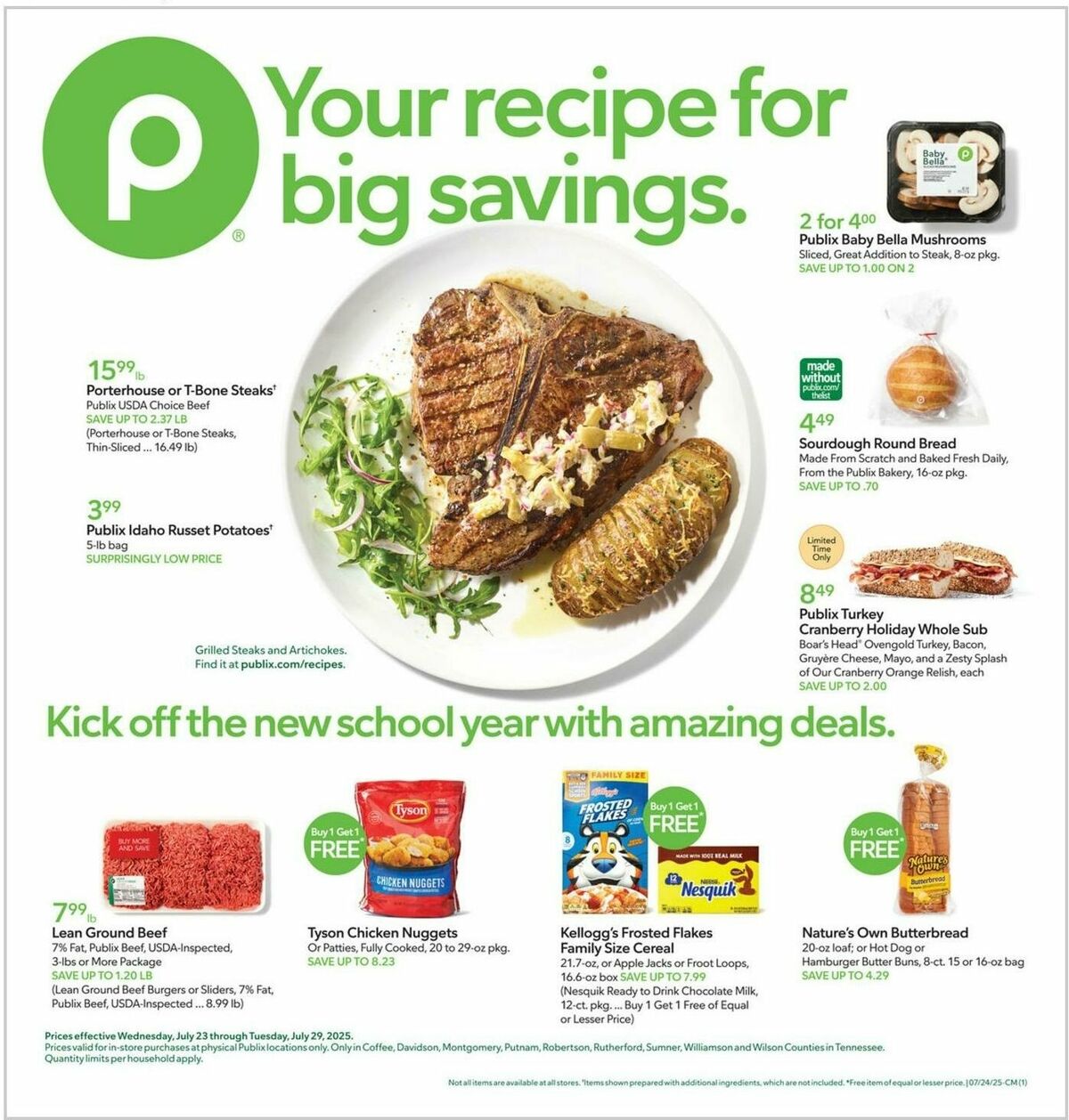 Publix Weekly Ad from July 23