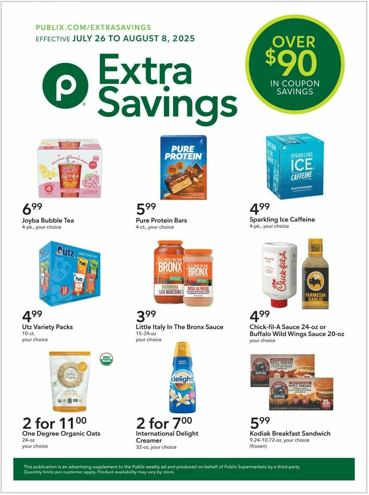 Publix Extra Savings Weekly Ad from July 26