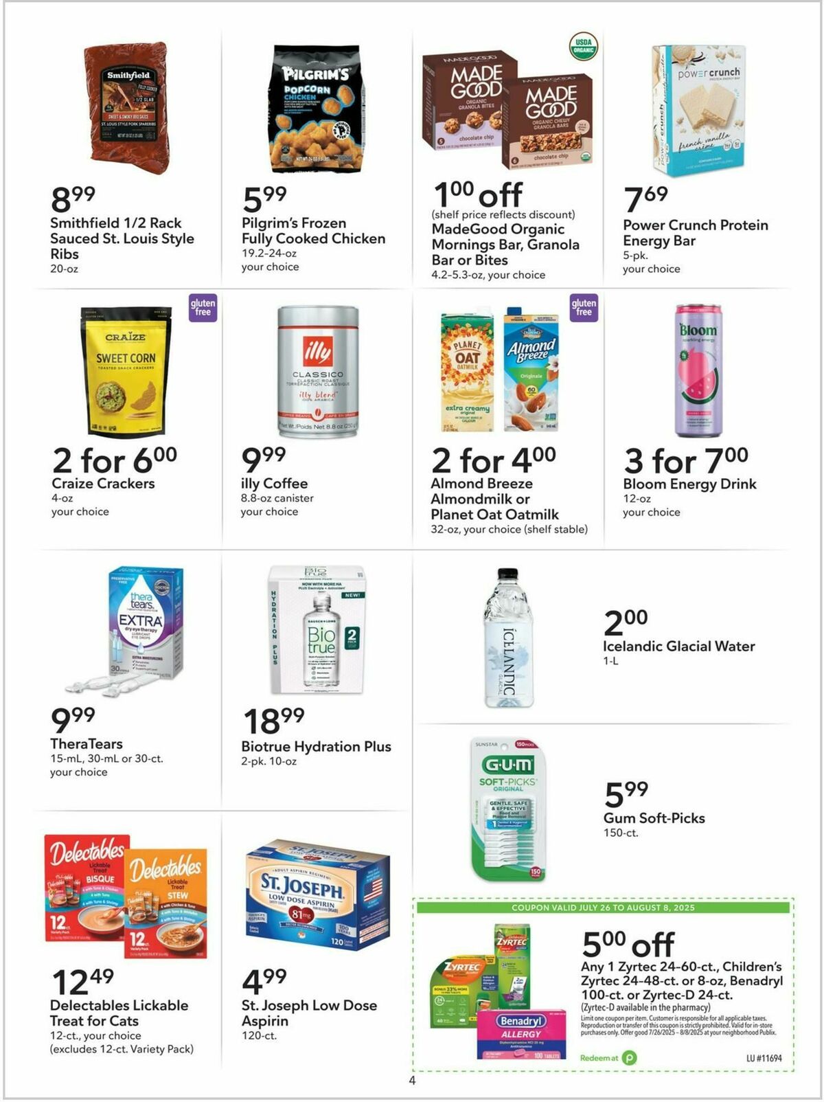 Publix Extra Savings Weekly Ad from July 26