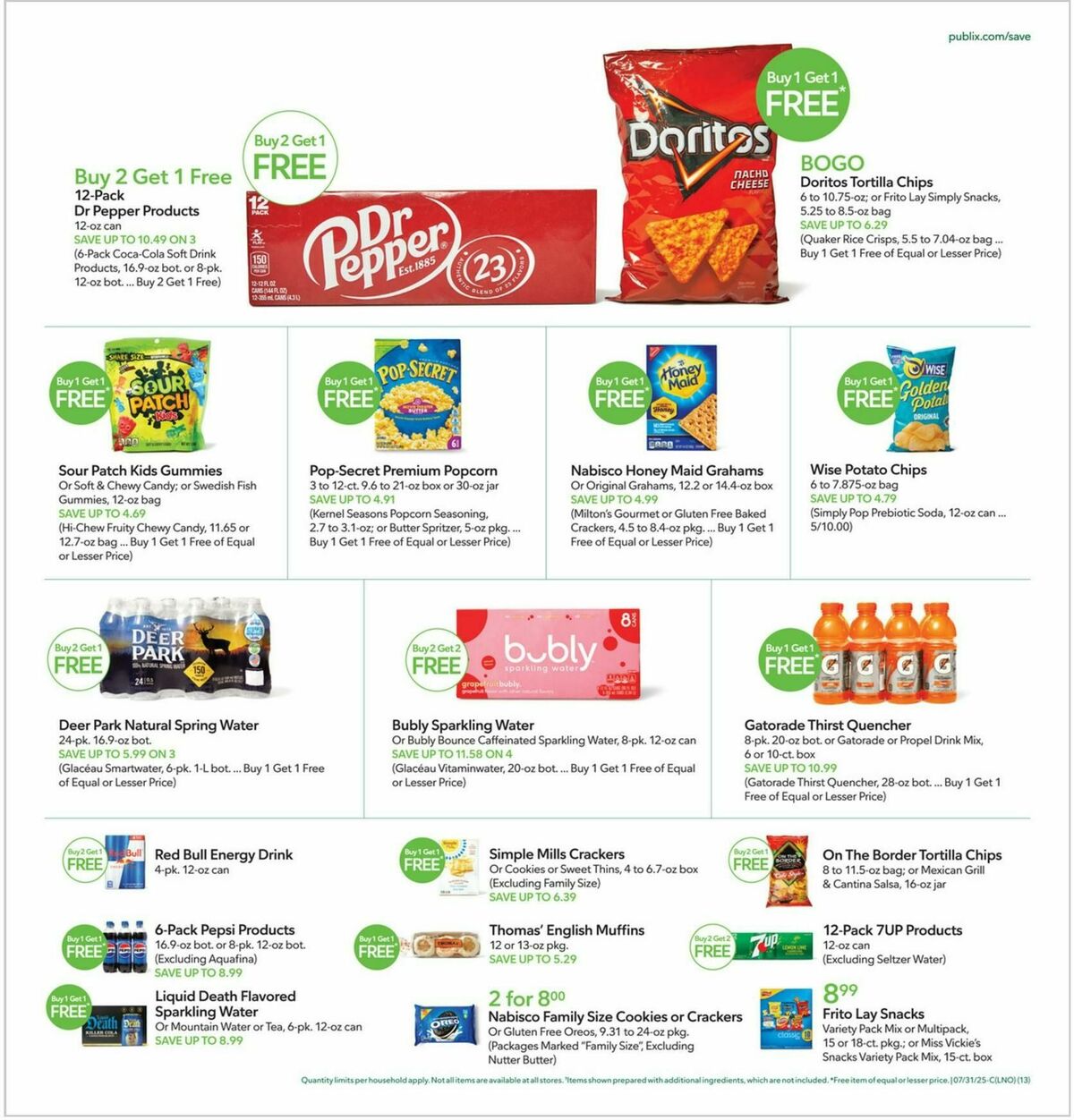 Publix Weekly Ad from July 30