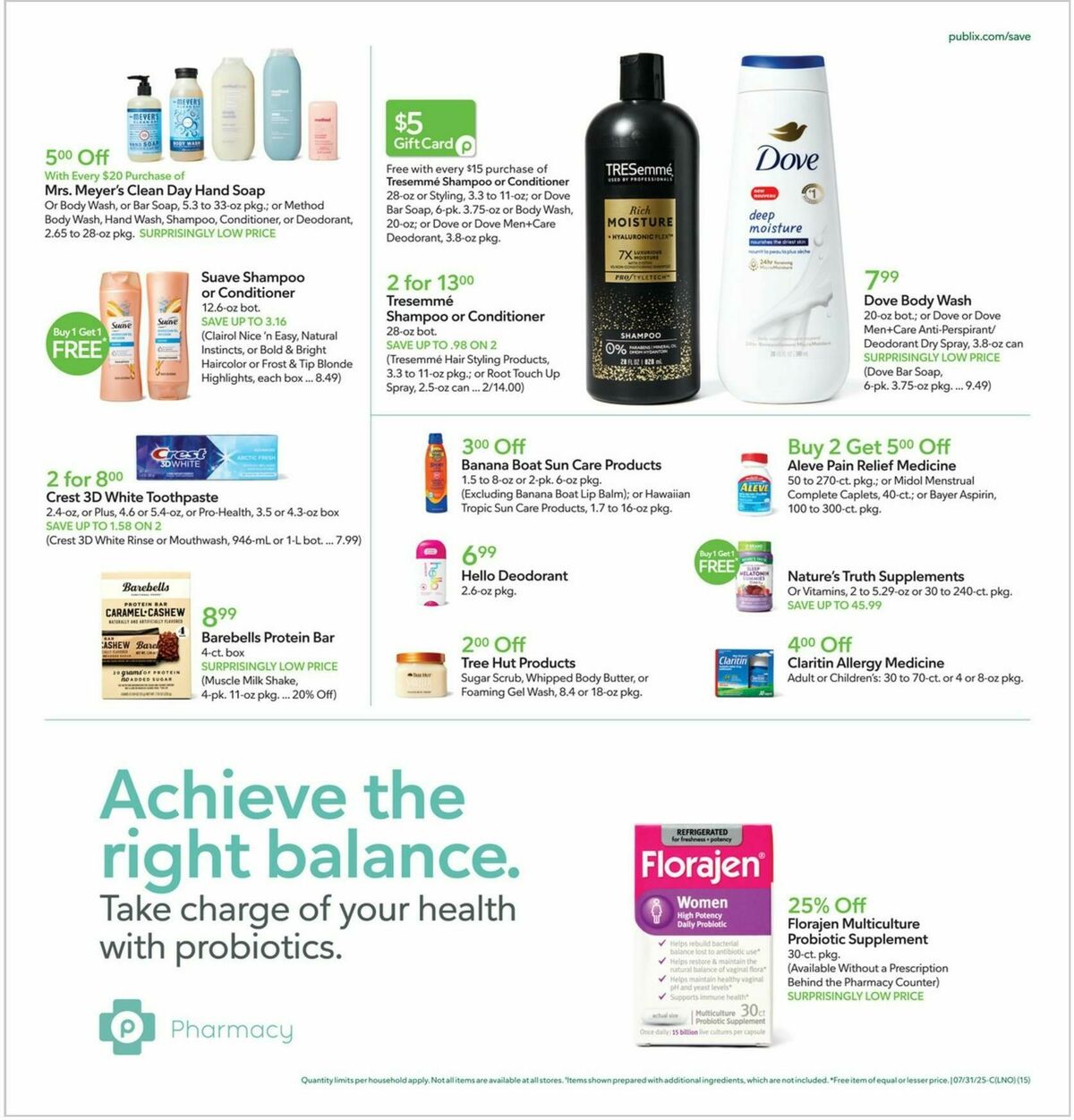 Publix Weekly Ad from July 30