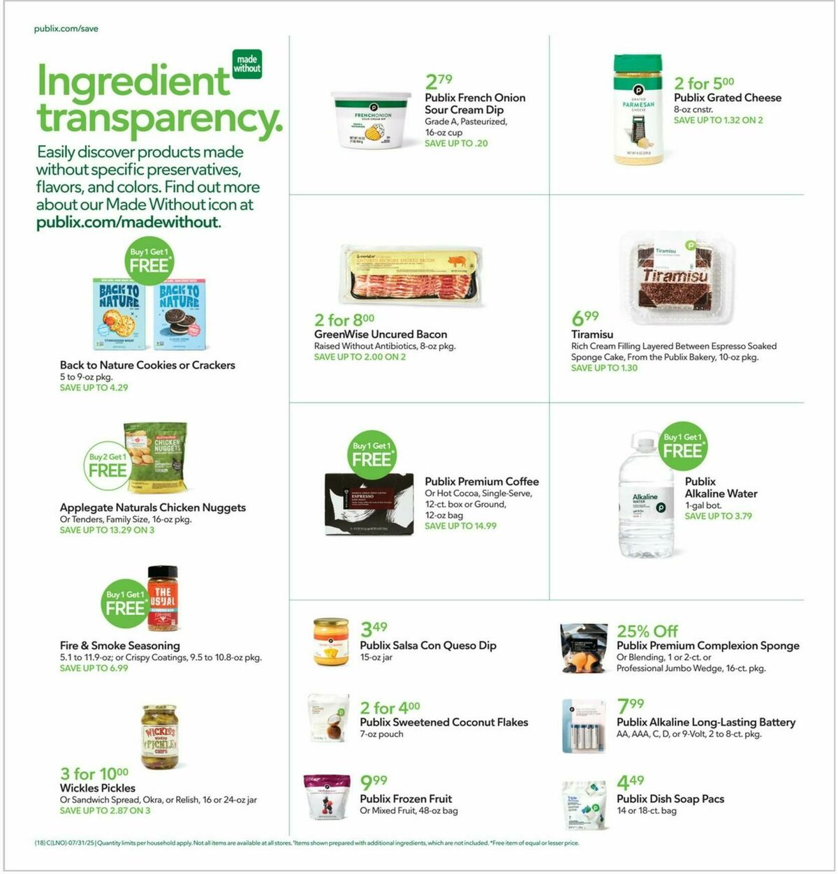 Publix Weekly Ad from July 30