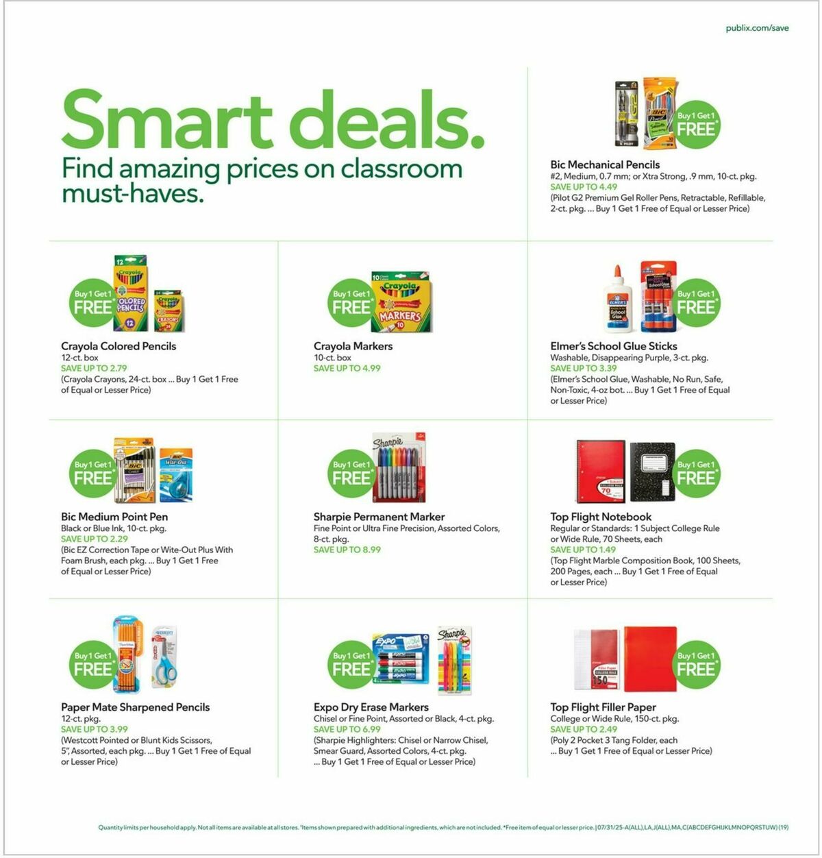 Publix Weekly Ad from July 30