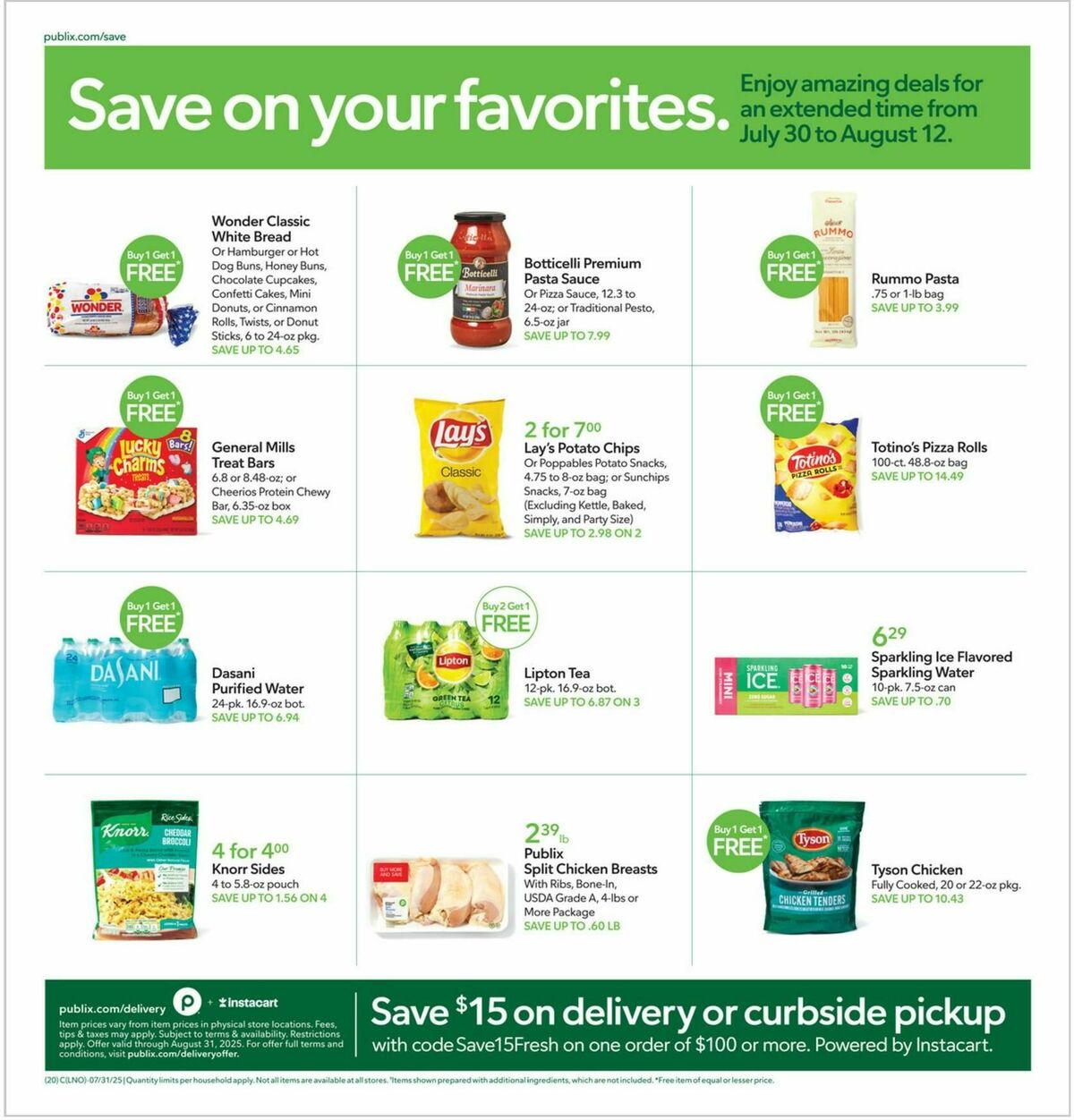 Publix Weekly Ad from July 30