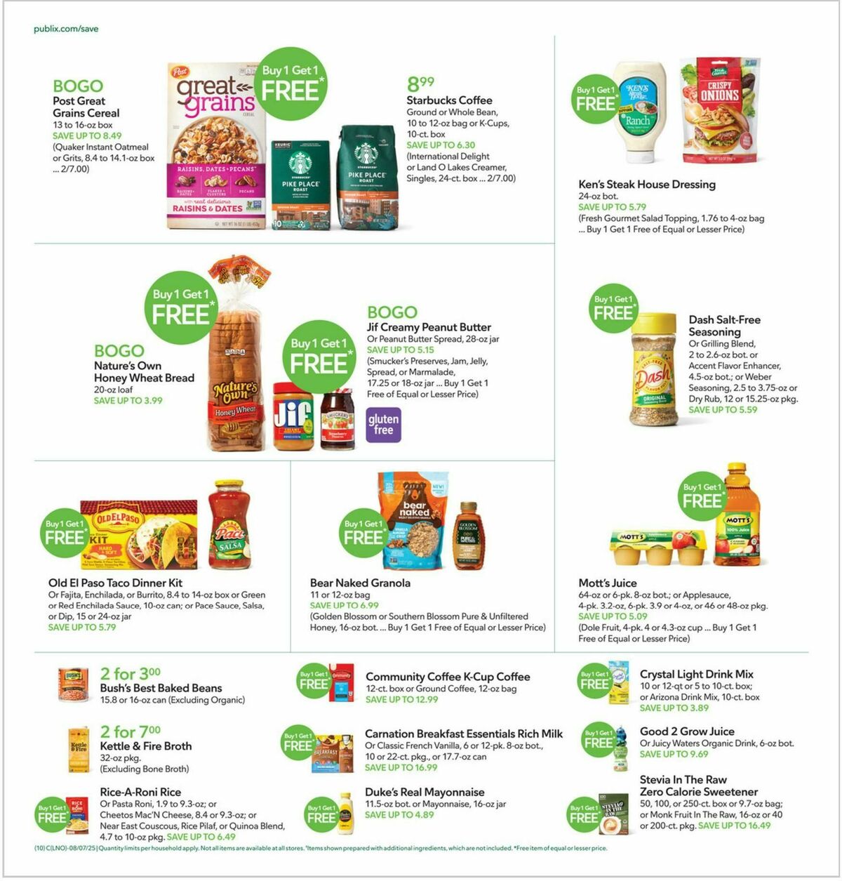 Publix Weekly Ad from August 6