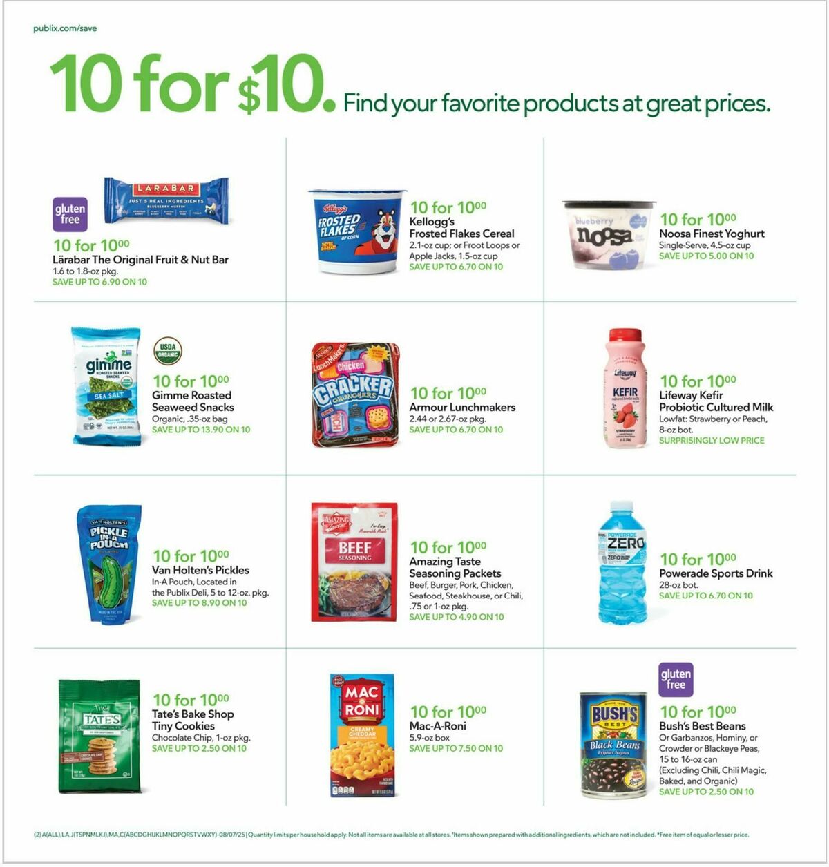 Publix Weekly Ad from August 6