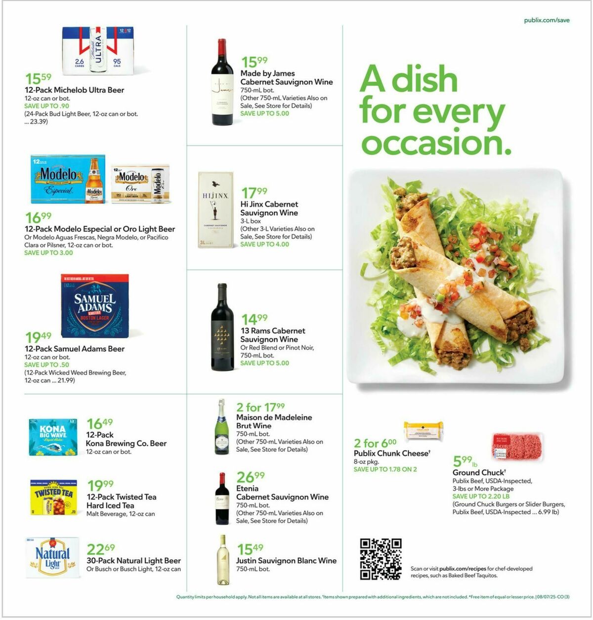 Publix Weekly Ad from August 6