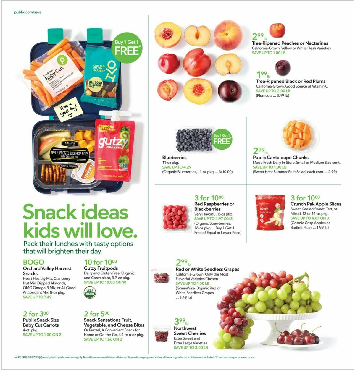 Publix Weekly Ad from August 6
