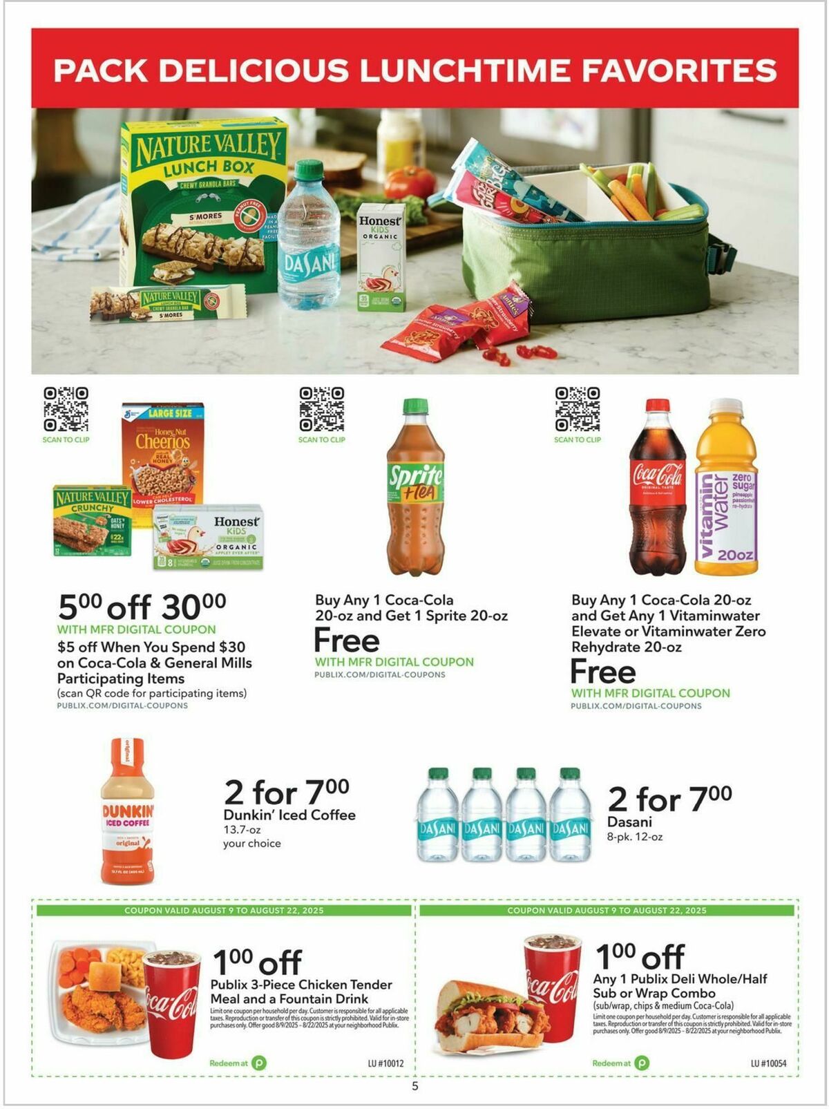 Publix Extra Savings Weekly Ad from August 9