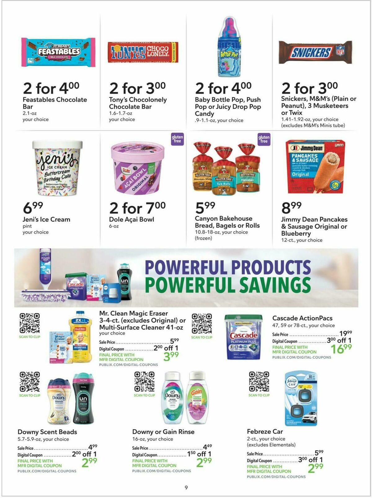 Publix Extra Savings Weekly Ad from August 9