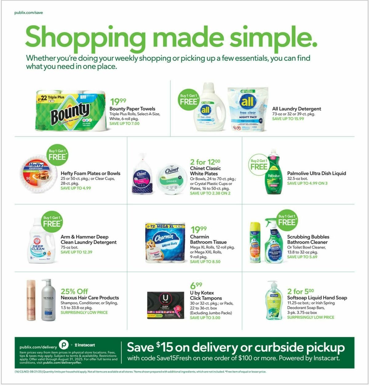 Publix Weekly Ad from August 20