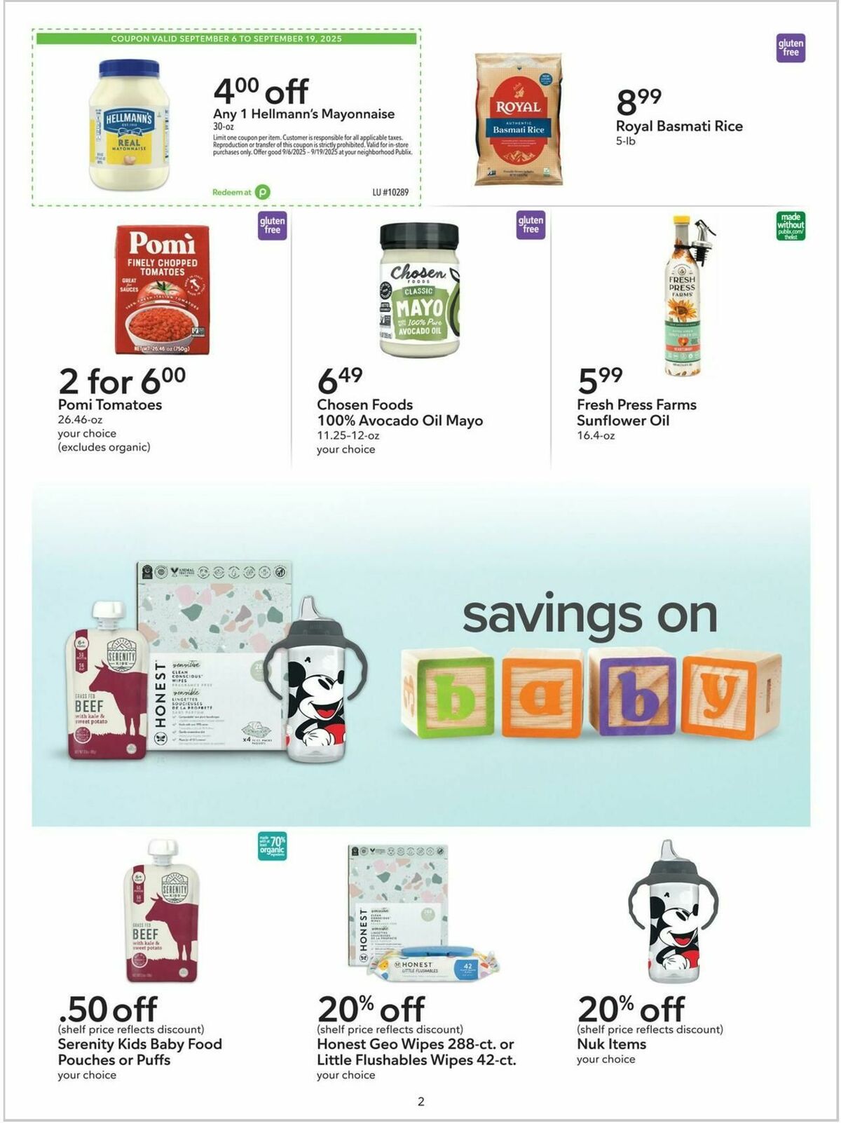 Publix Extra Savings Weekly Ad from September 6