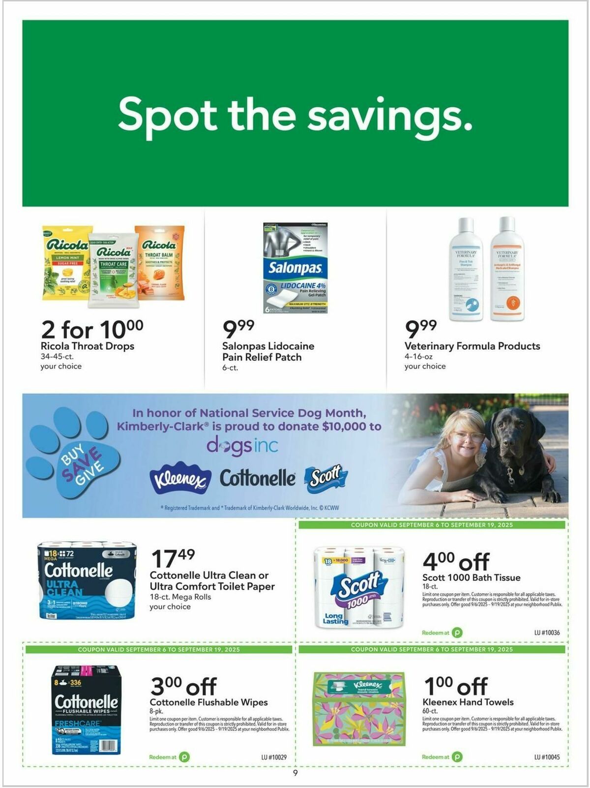 Publix Extra Savings Weekly Ad from September 6