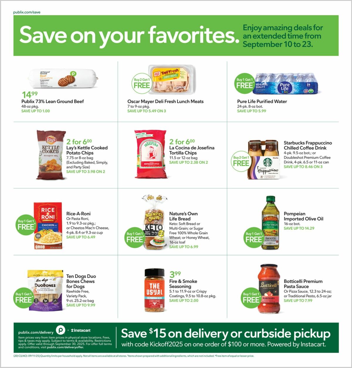 Publix Weekly Ad from September 10