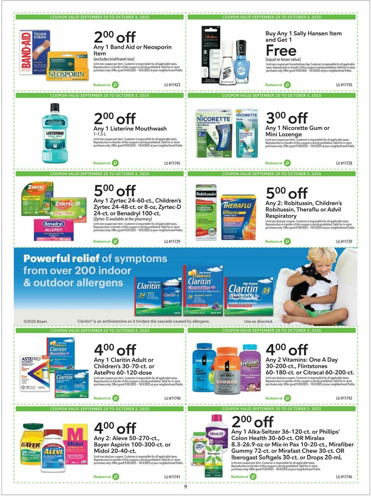 Publix Extra Savings Weekly Ad from September 20