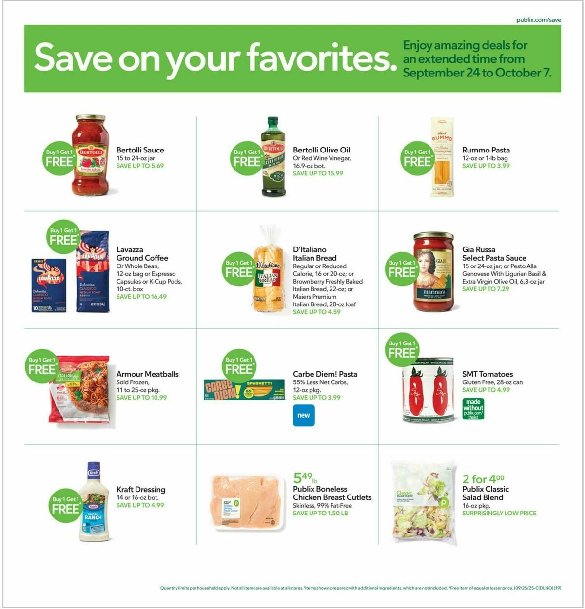 Publix Weekly Ad from October 1
