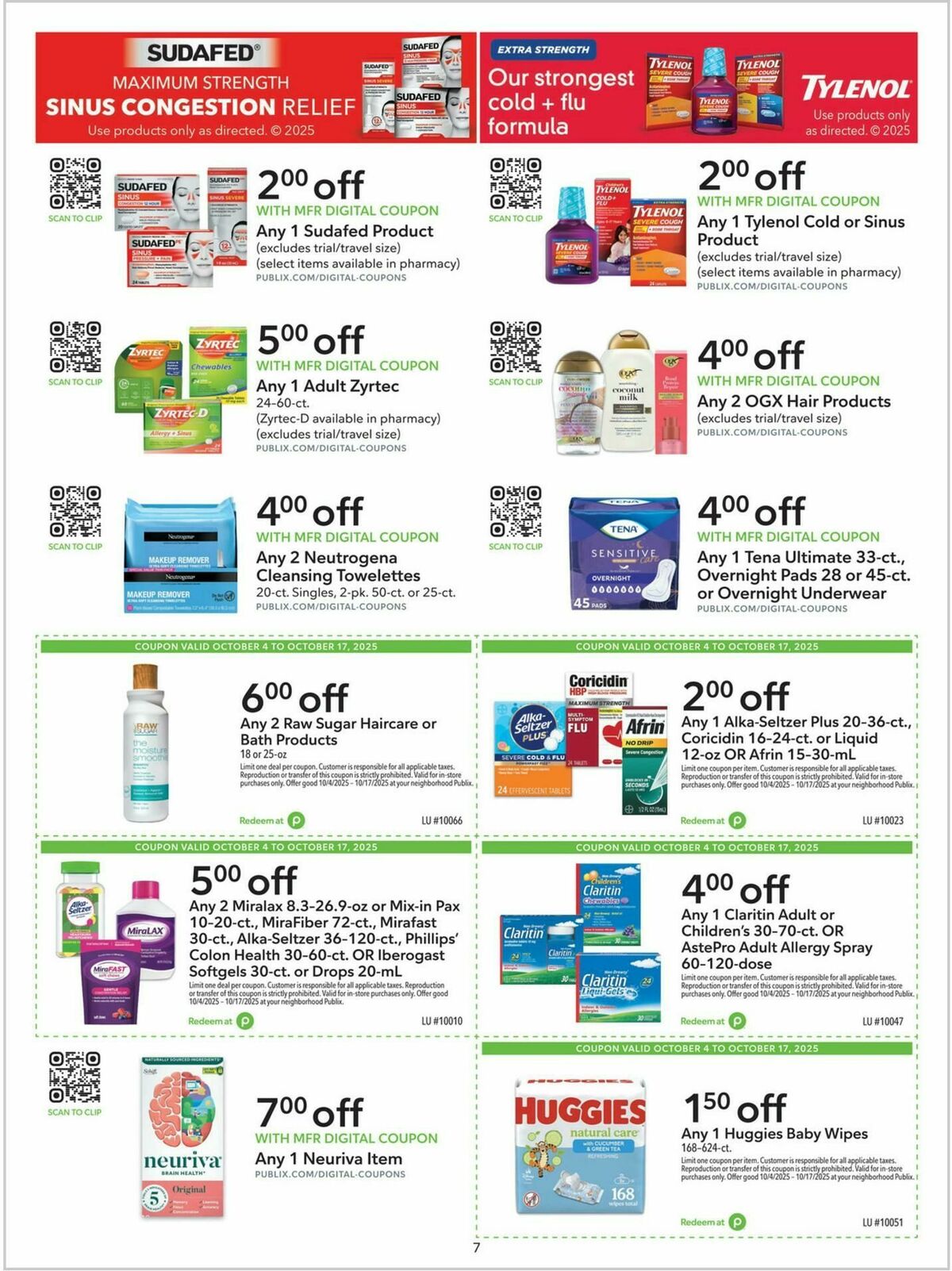 Publix Extra Savings Weekly Ad from October 4