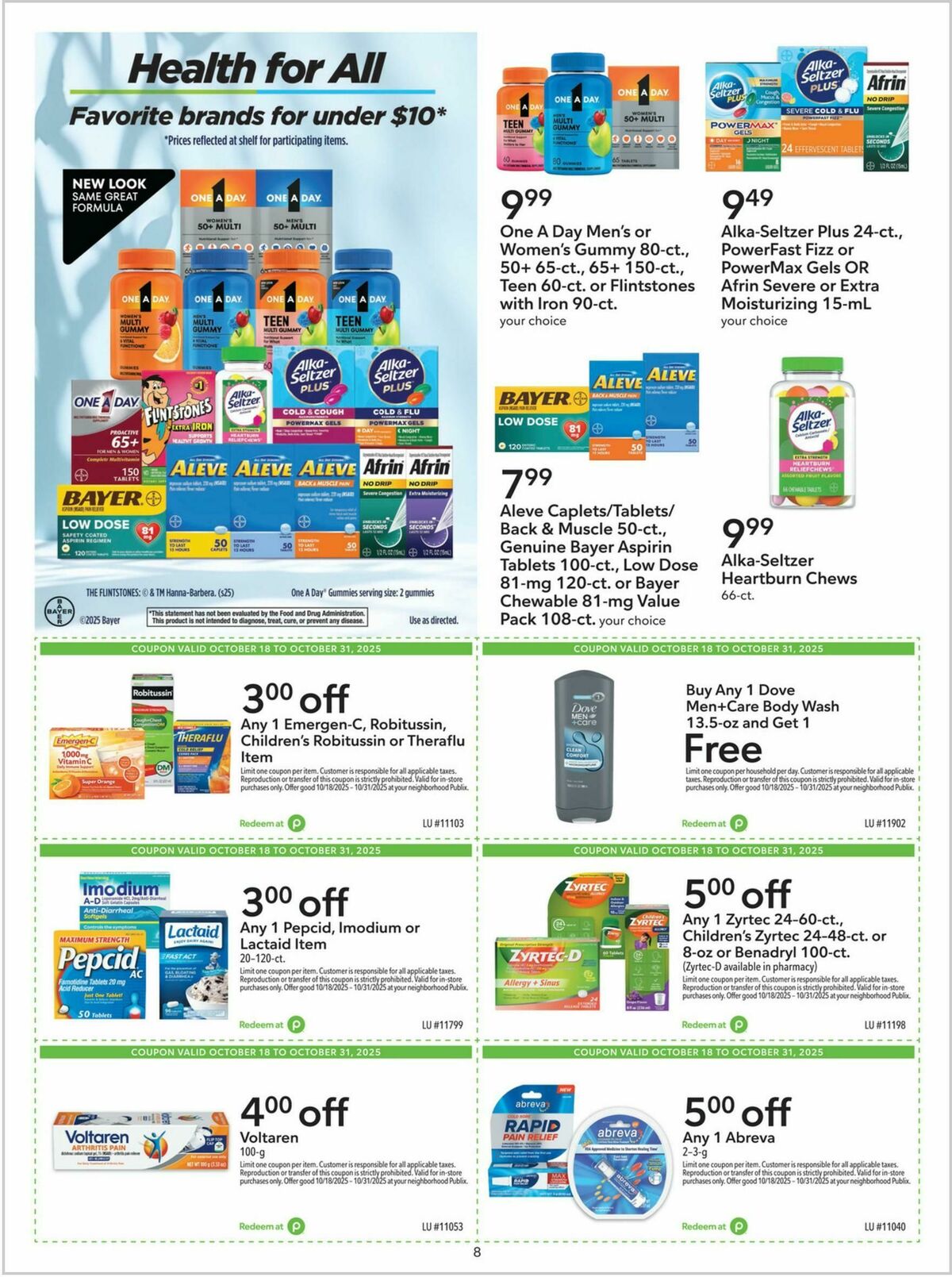 Publix Extra Savings Weekly Ad from October 18