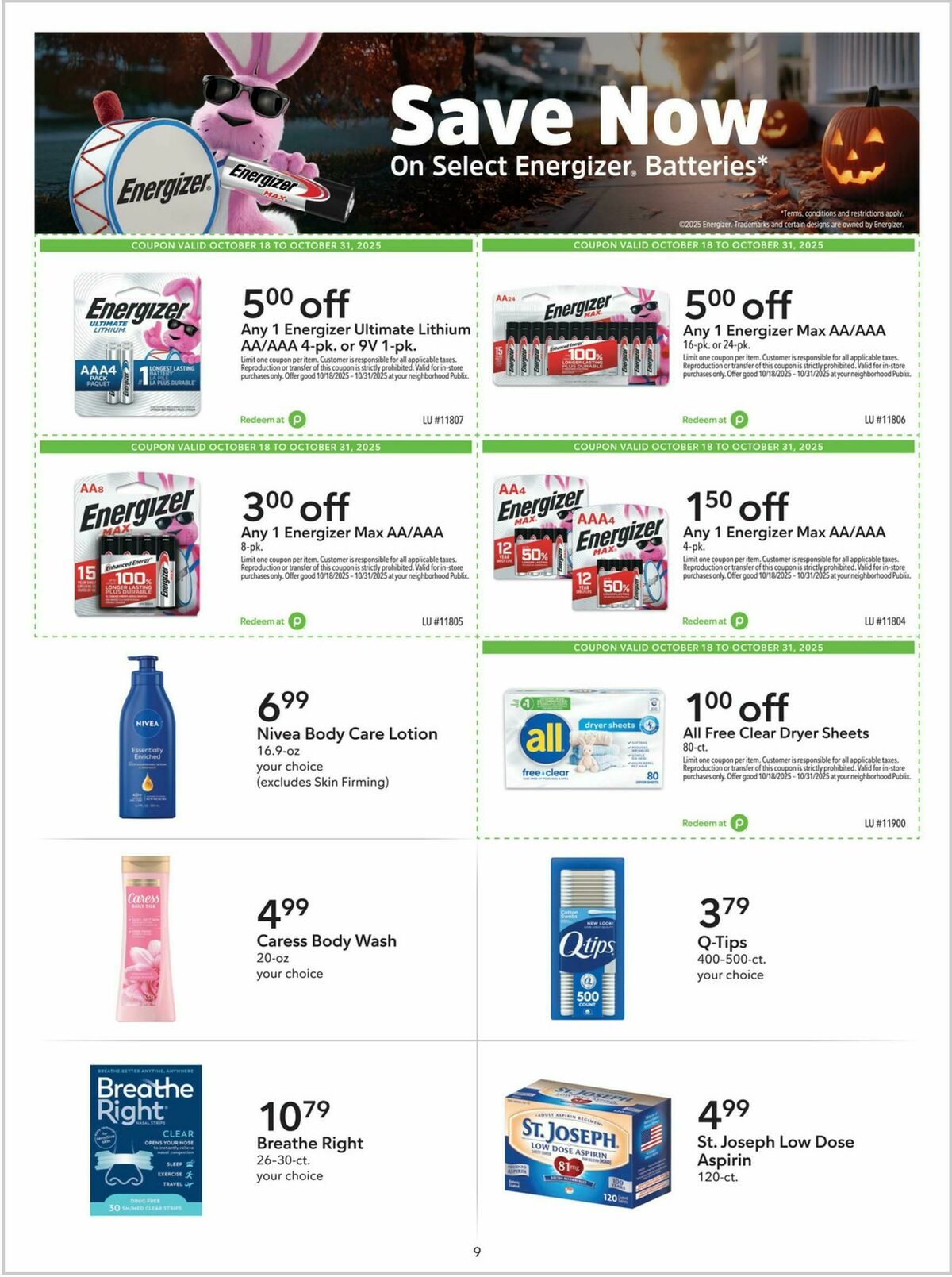 Publix Extra Savings Weekly Ad from October 18
