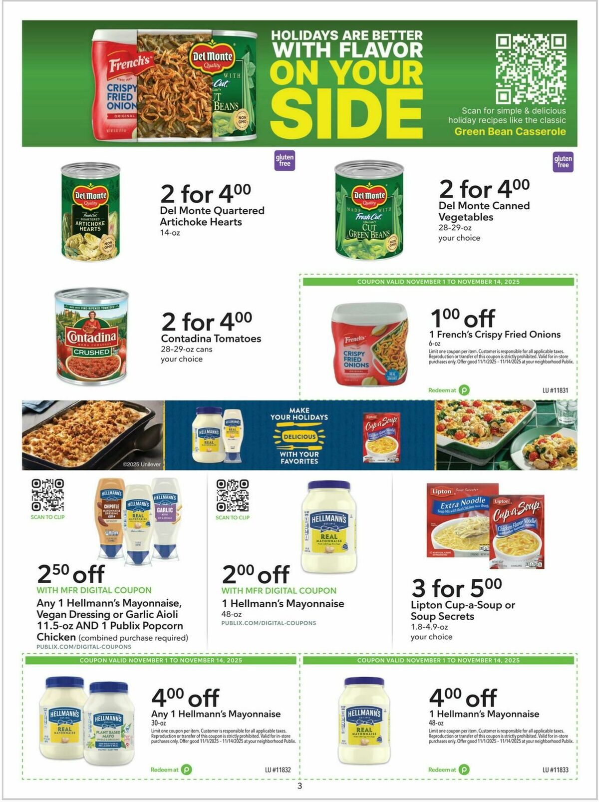 Publix Extra Savings Weekly Ad from November 1