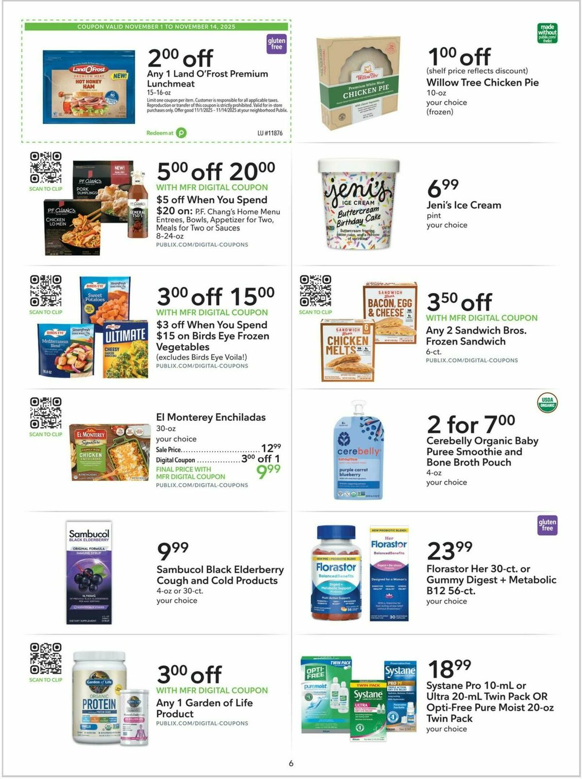 Publix Extra Savings Weekly Ad from November 1