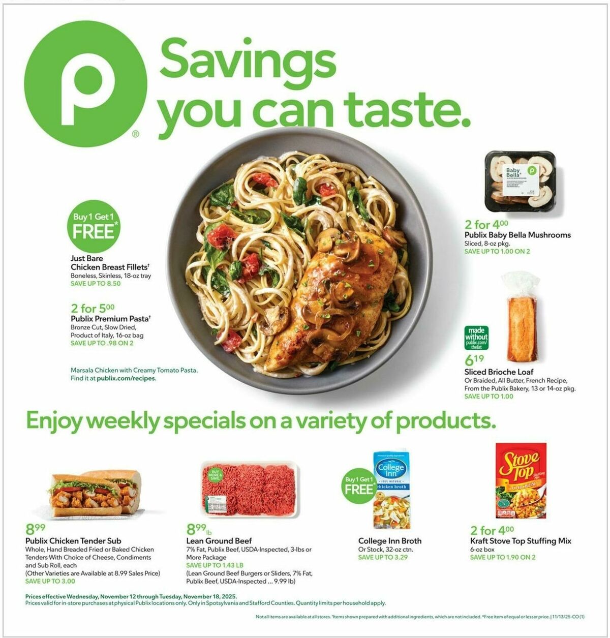 Publix Weekly Ad from November 12