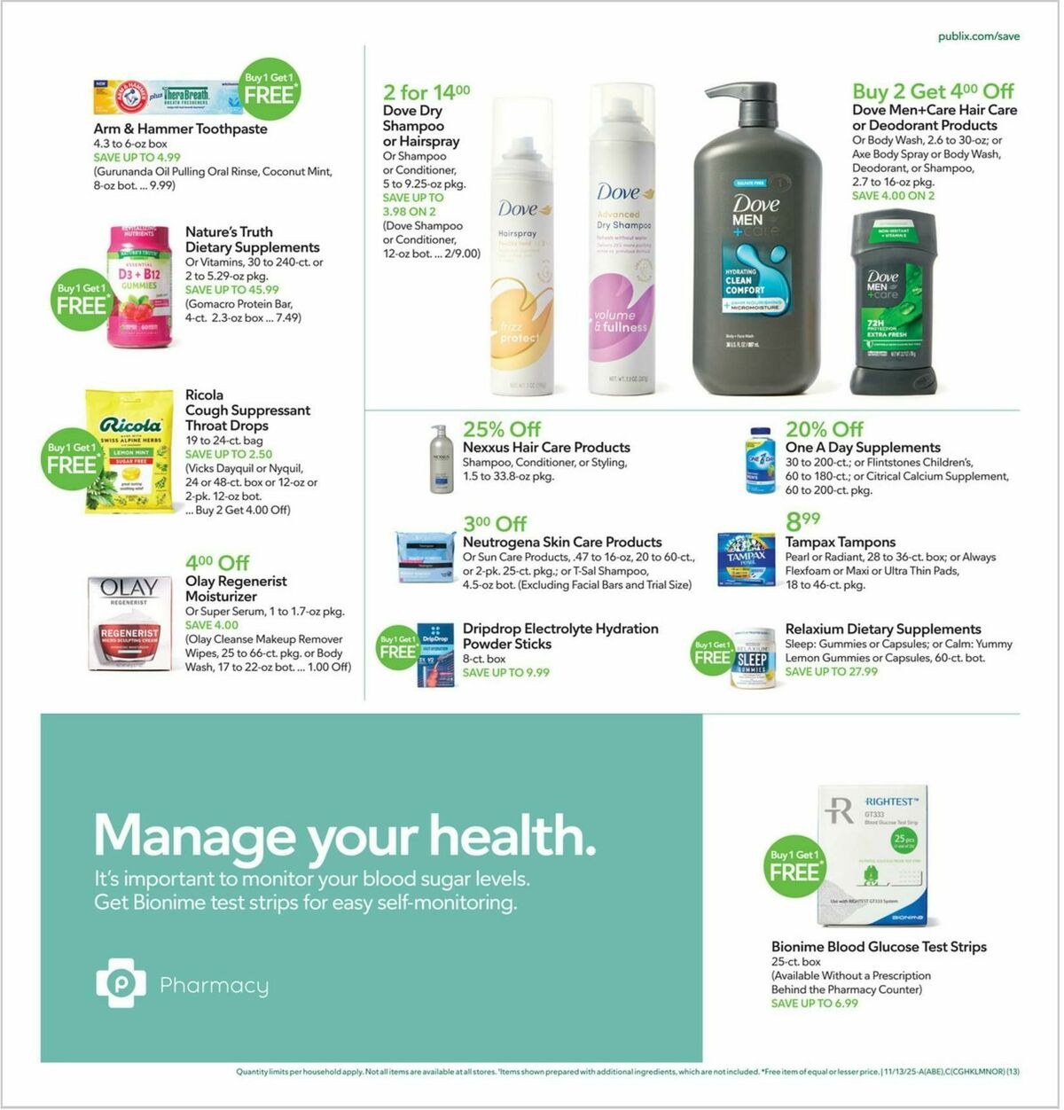 Publix Weekly Ad from November 12