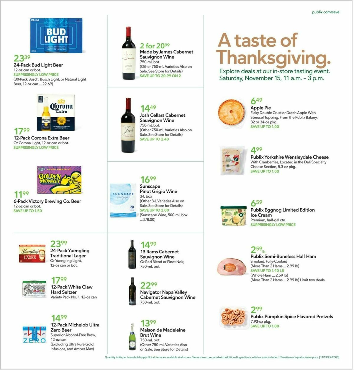 Publix Weekly Ad from November 12