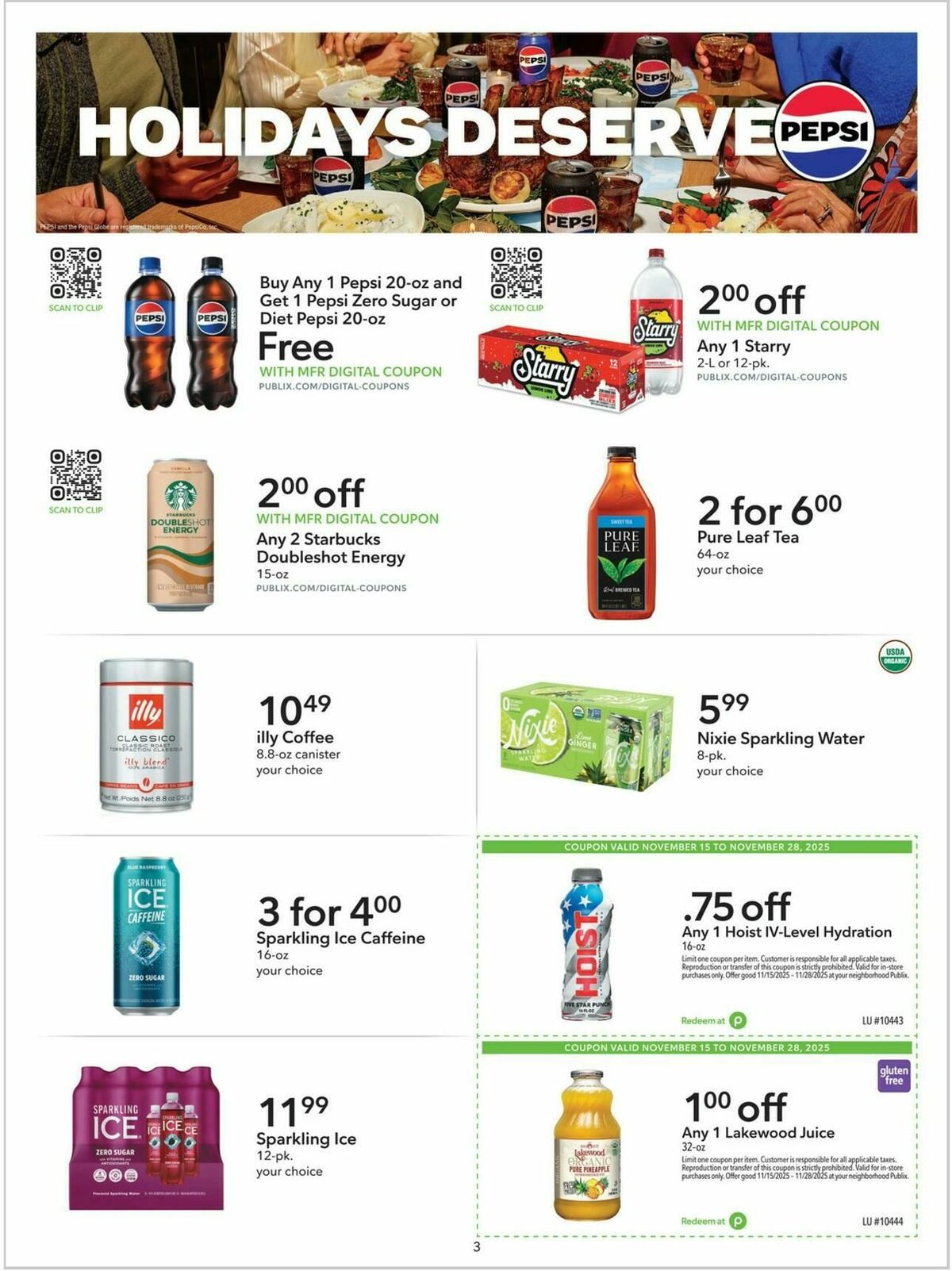 Publix Extra Savings Weekly Ad from November 15