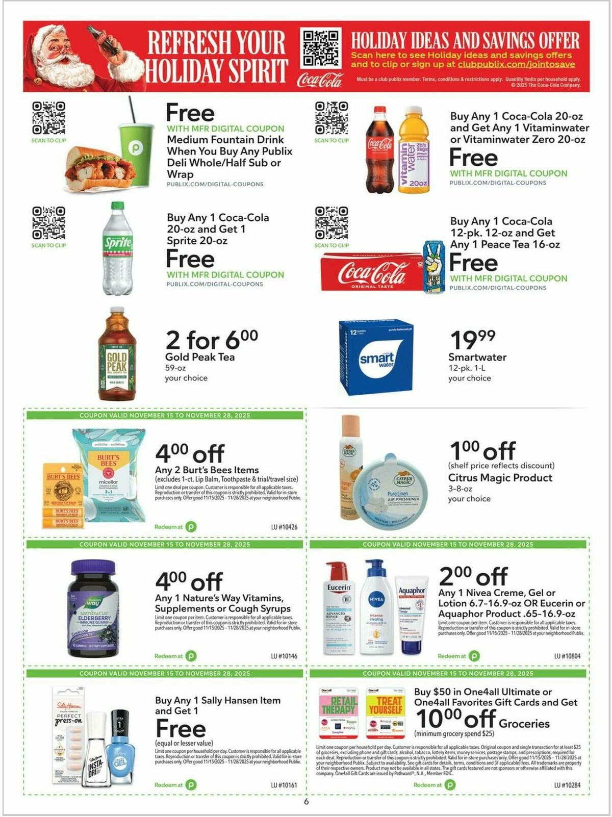 Publix Extra Savings Weekly Ad from November 15