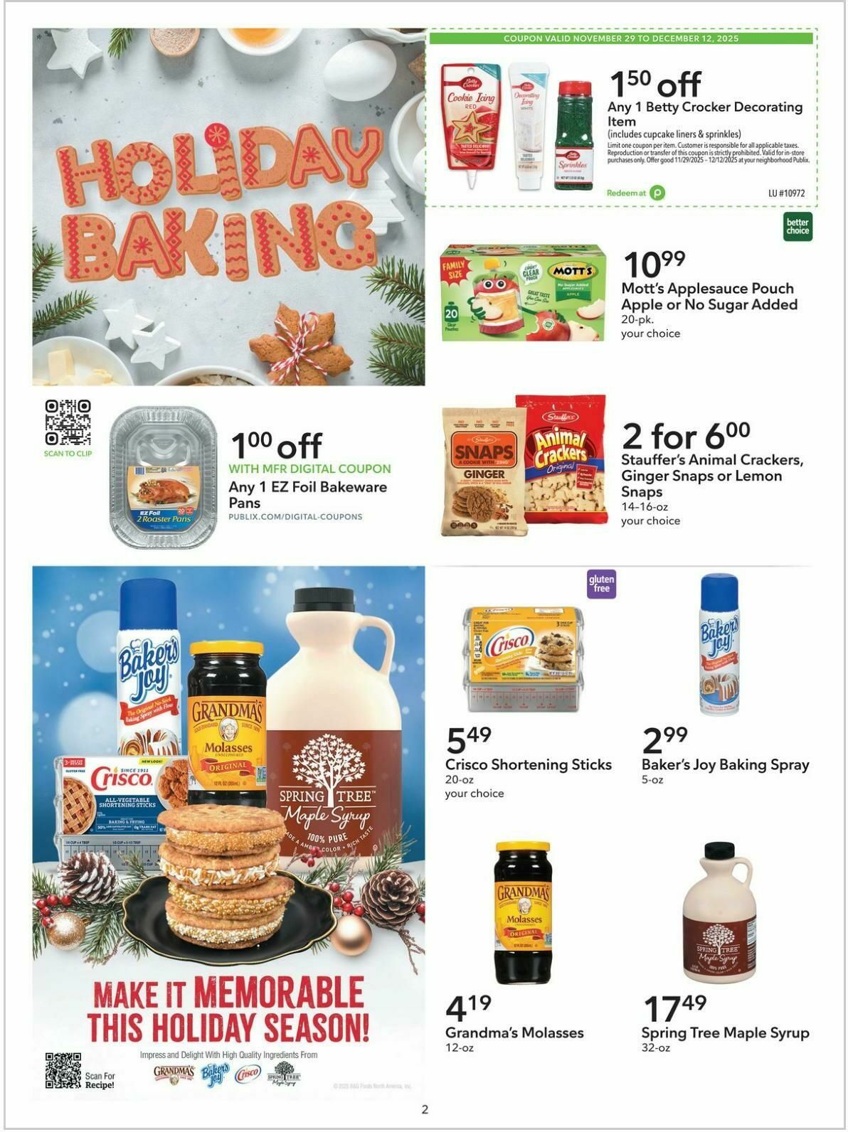 Publix Extra Savings Weekly Ad from November 29