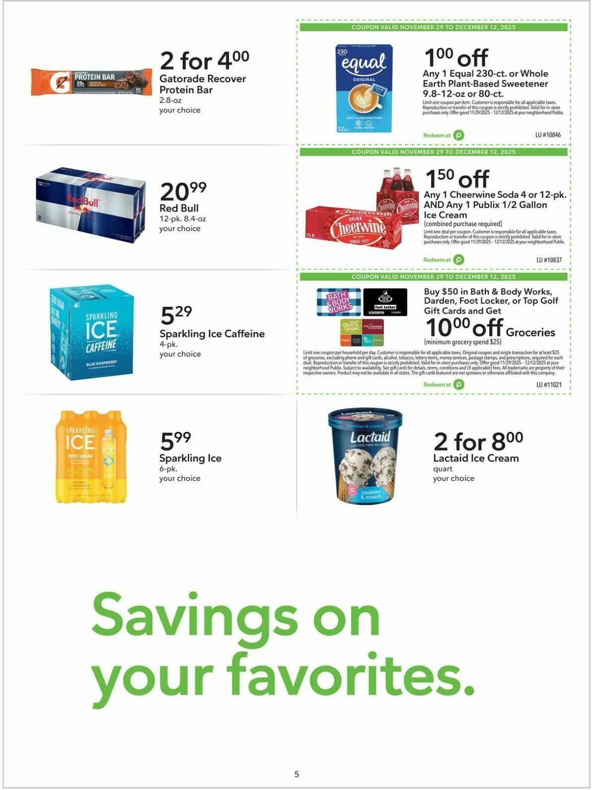 Publix Extra Savings Weekly Ad from November 29