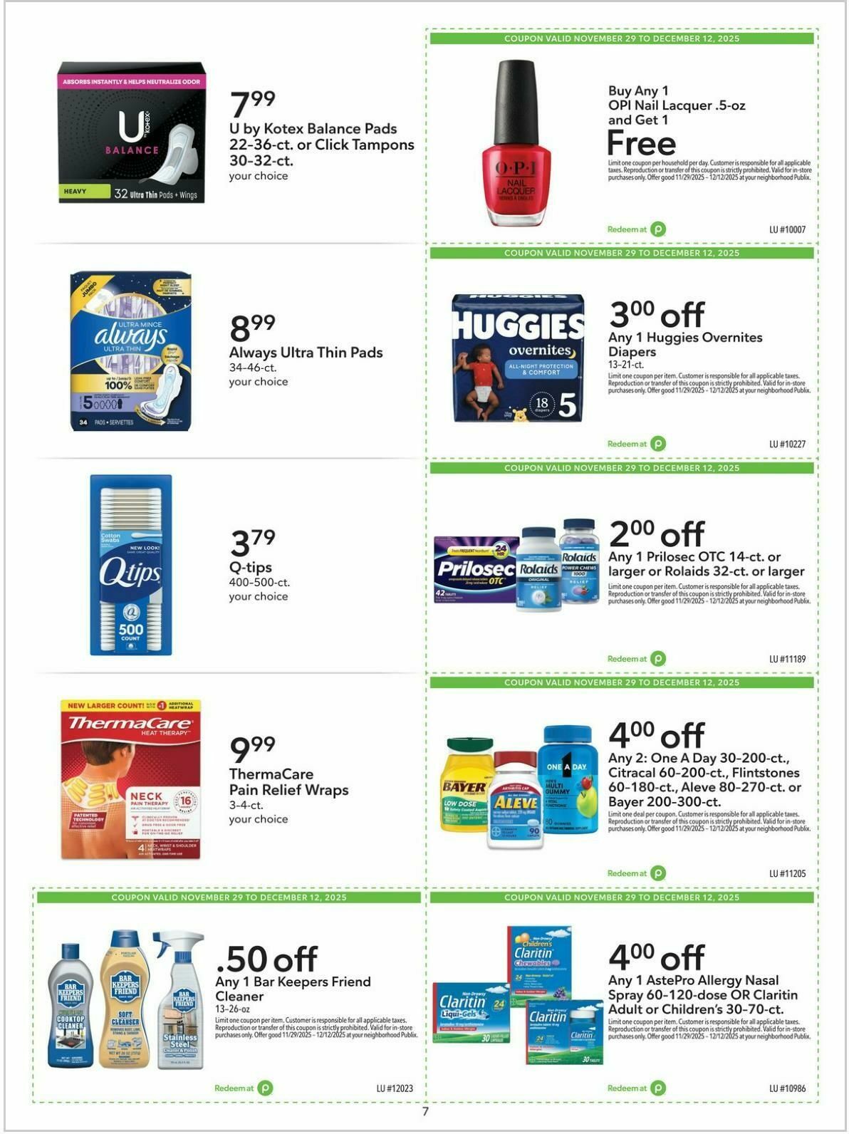Publix Extra Savings Weekly Ad from November 29