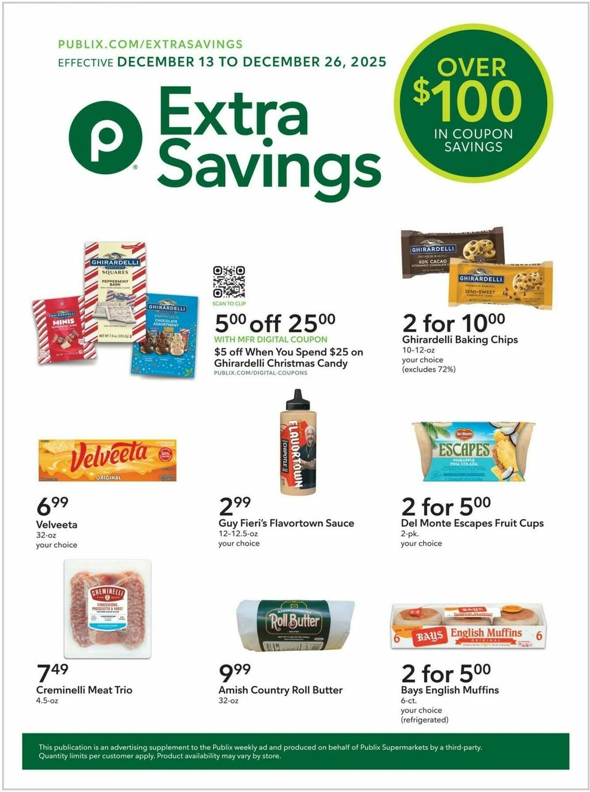 Publix Extra Savings Weekly Ad from December 13