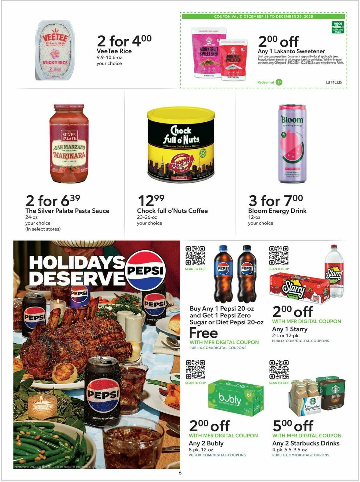 Publix Extra Savings Weekly Ad from December 13
