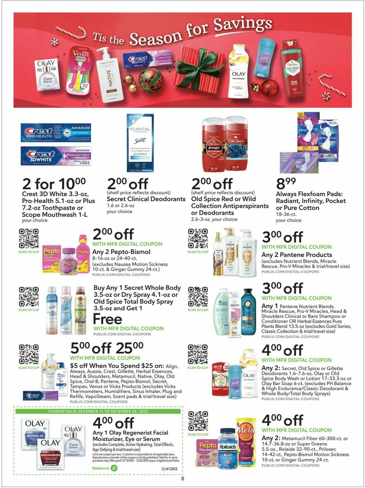 Publix Extra Savings Weekly Ad from December 13