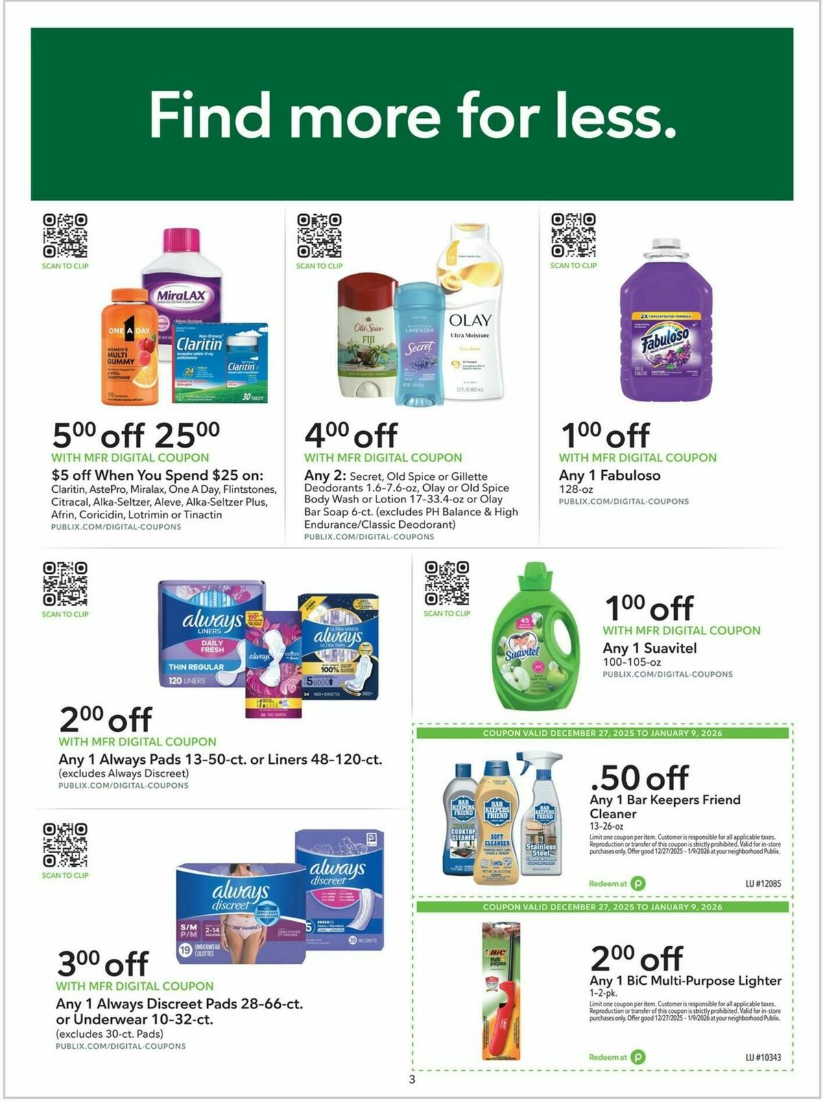 Publix Extra Savings Weekly Ad from December 27