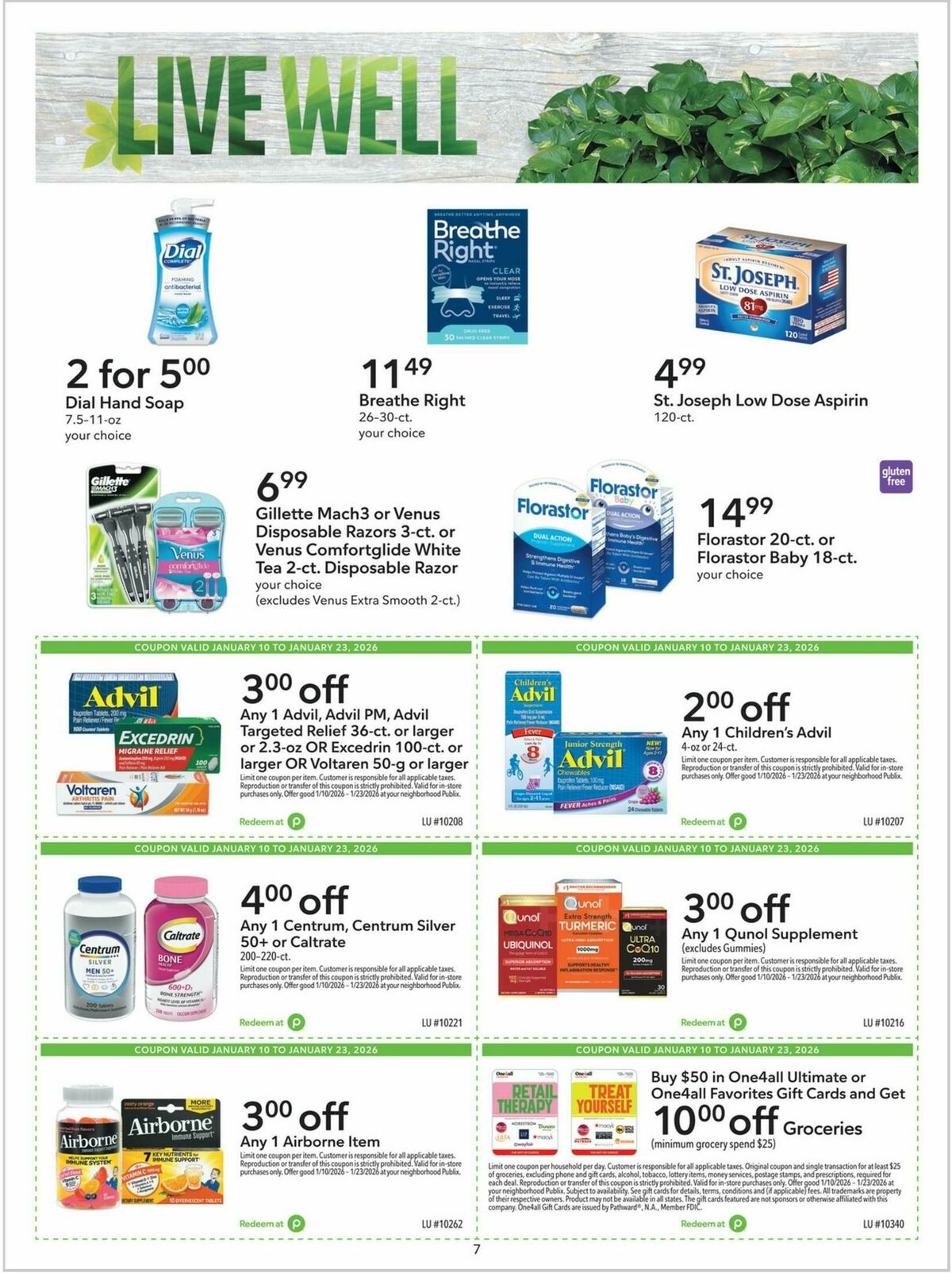 Publix Extra Savings Weekly Ad from January 10