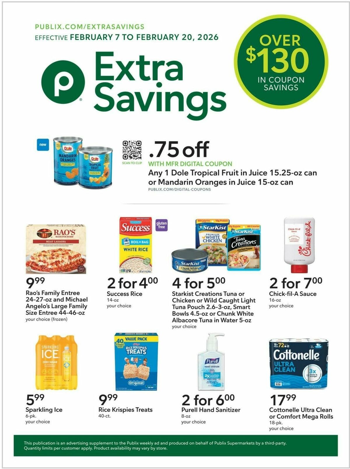 Publix Extra Savings Weekly Ad from February 7