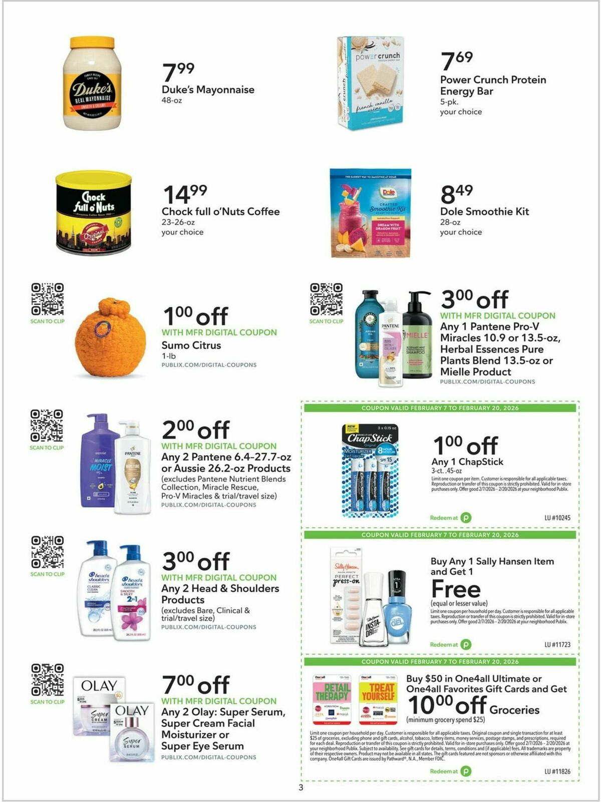 Publix Extra Savings Weekly Ad from February 7