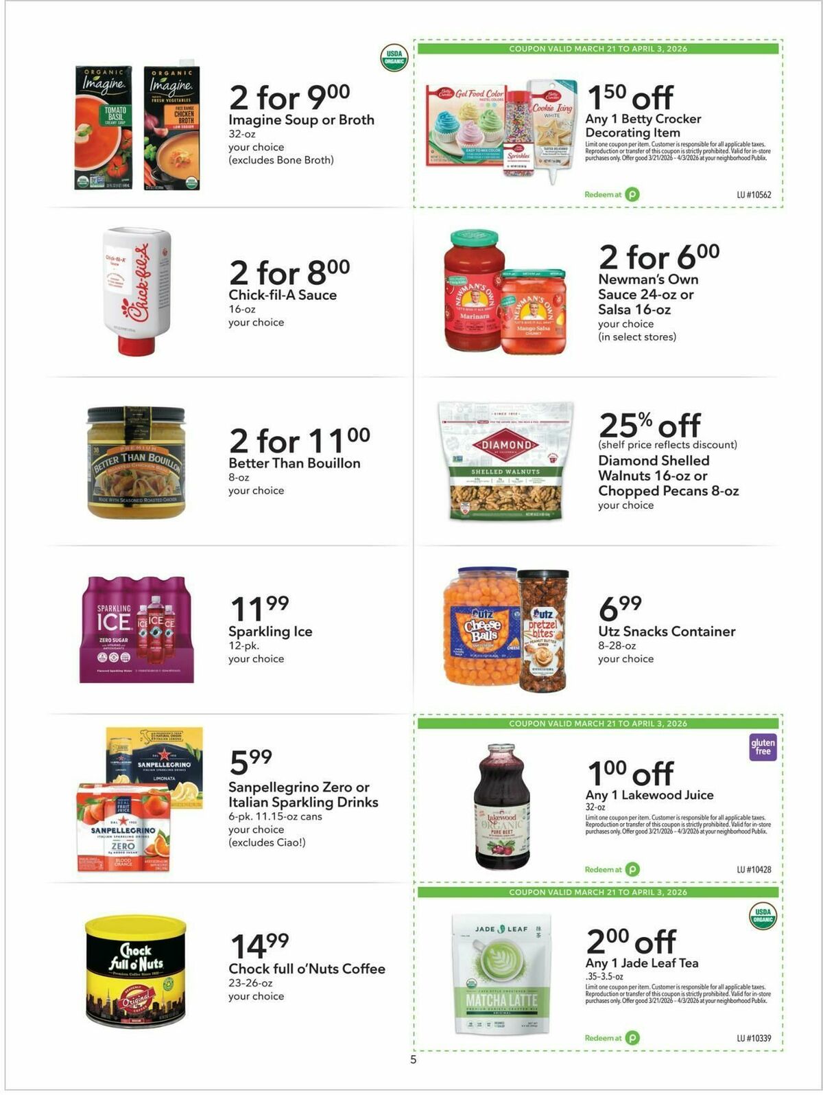 Publix Extra Savings Weekly Ad from March 21